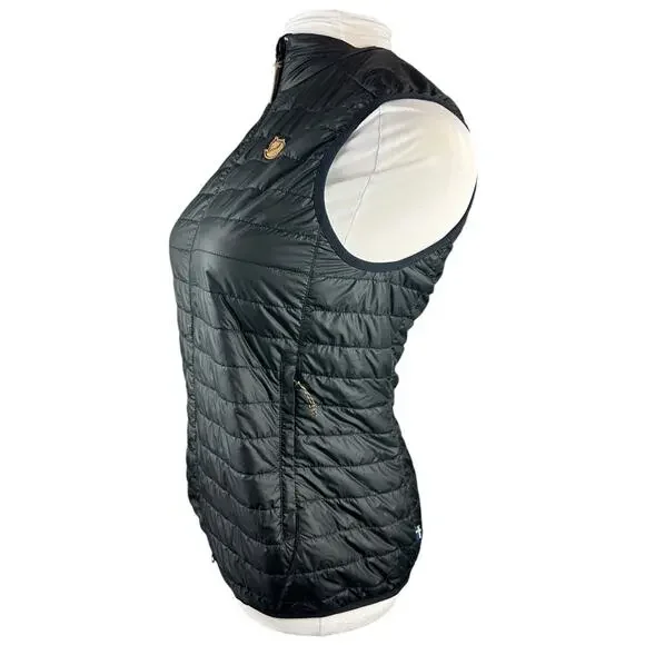 *Read* Fjallraven Abisko Padded Vest Lightweight Zip Puffer Black Women's Medium - Picture 11 of 14